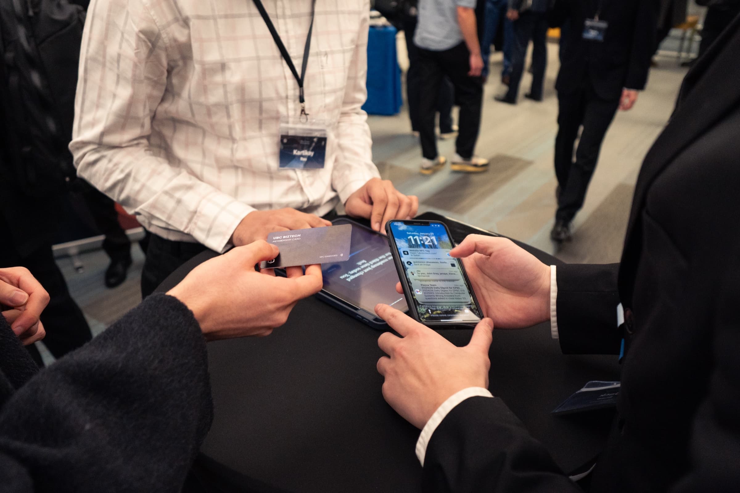 BizTech's in-house NFC card demonstration